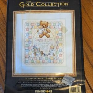 Cross Stitch Embroidery Kit - Birth Announcement